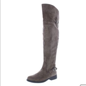 Over the knee wide calf riding boots